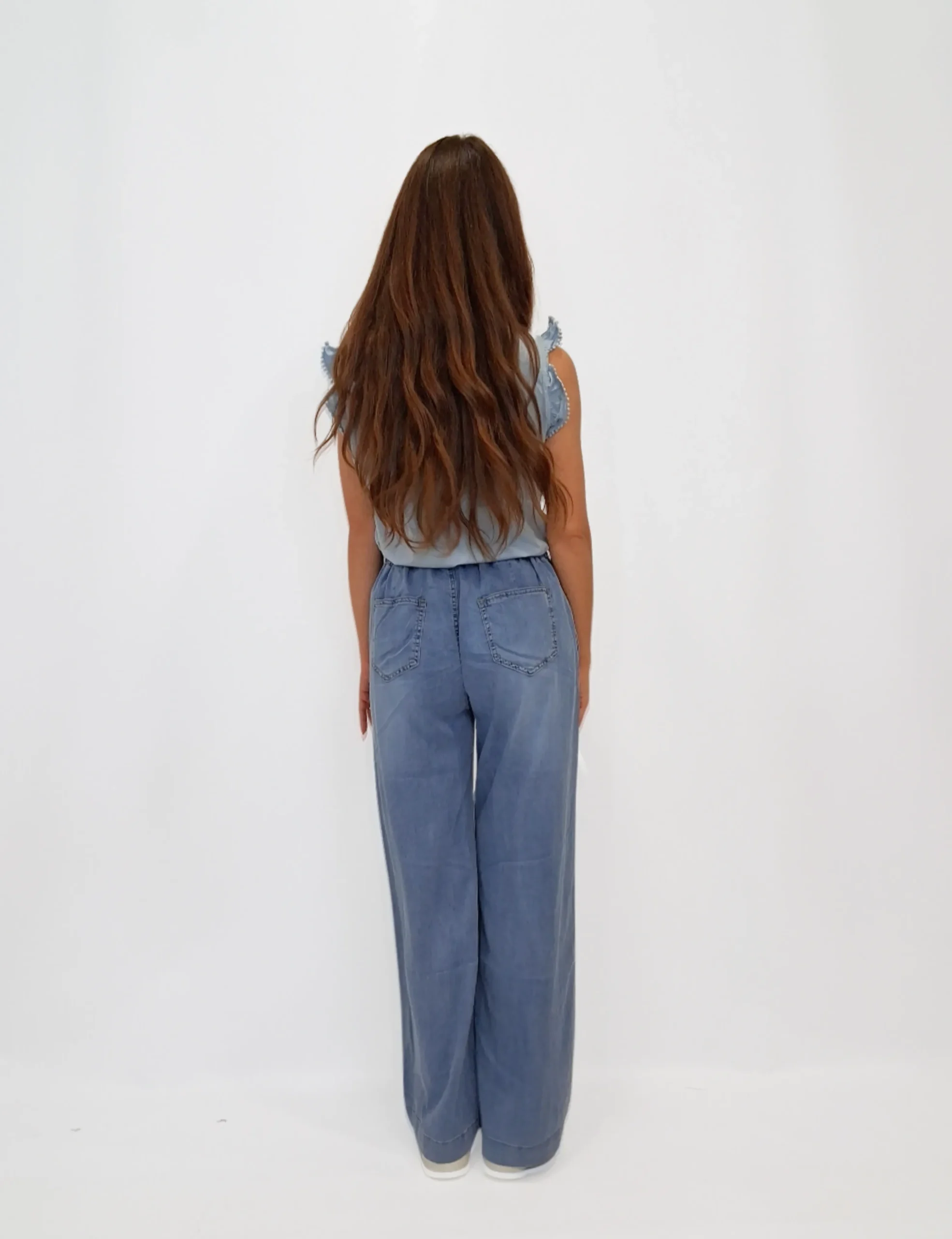 Alternative view of Pantalón Fluido Cordón Denim Claro