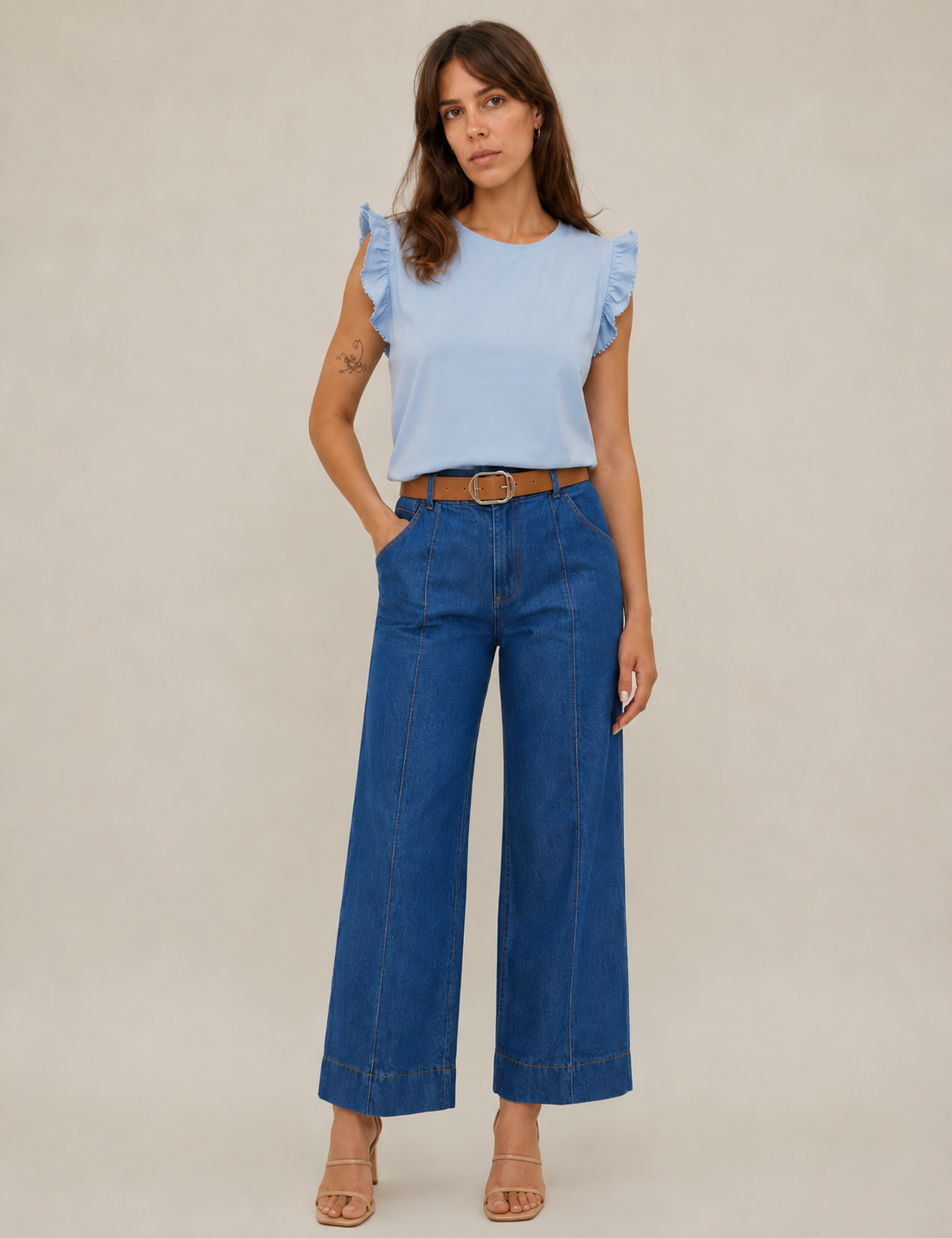 Vaquero Raya Wide-leg