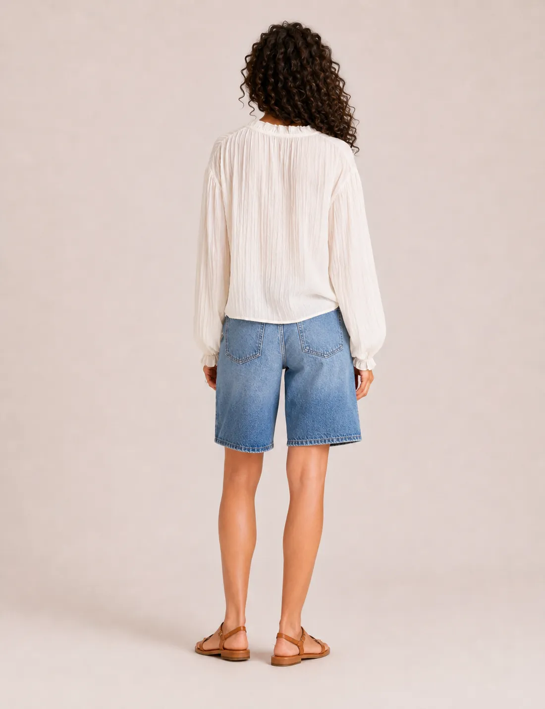 Alternative view of Camisa Lisa Cordel Crudo