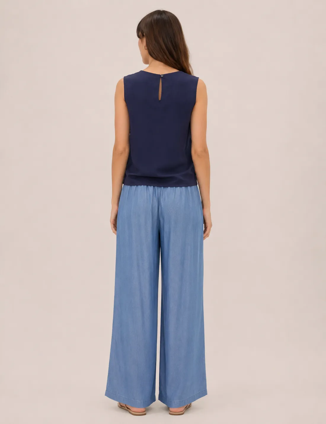 Alternative view of Blusa Volantes Marino