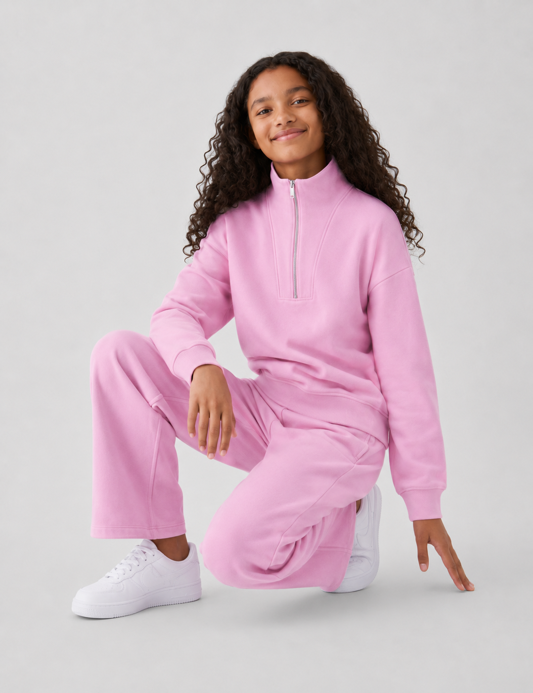 Sudadera Cremallera Junior Rosa