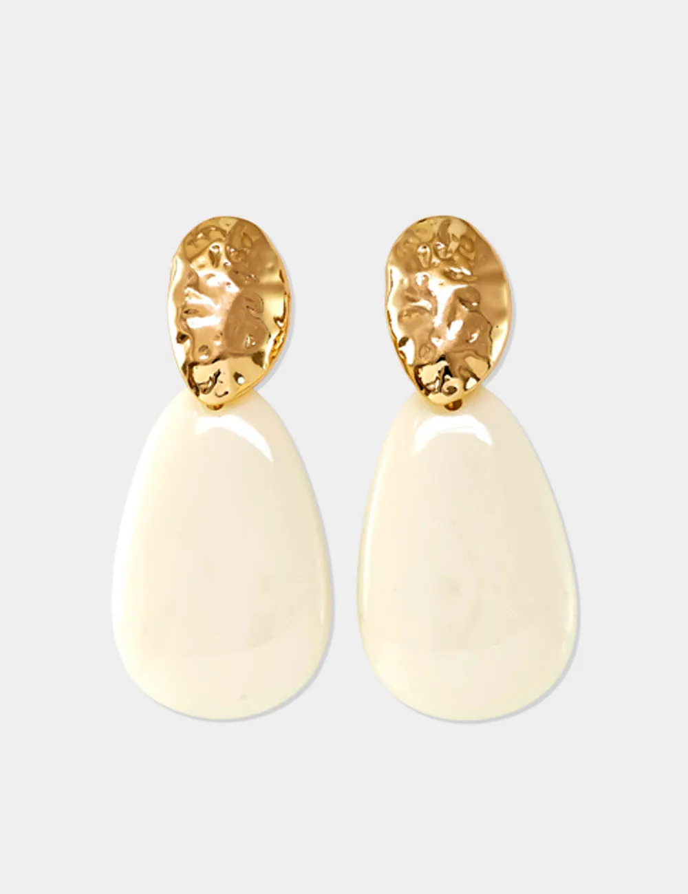Alternative view of Pendientes Gotas Crema y Dorado