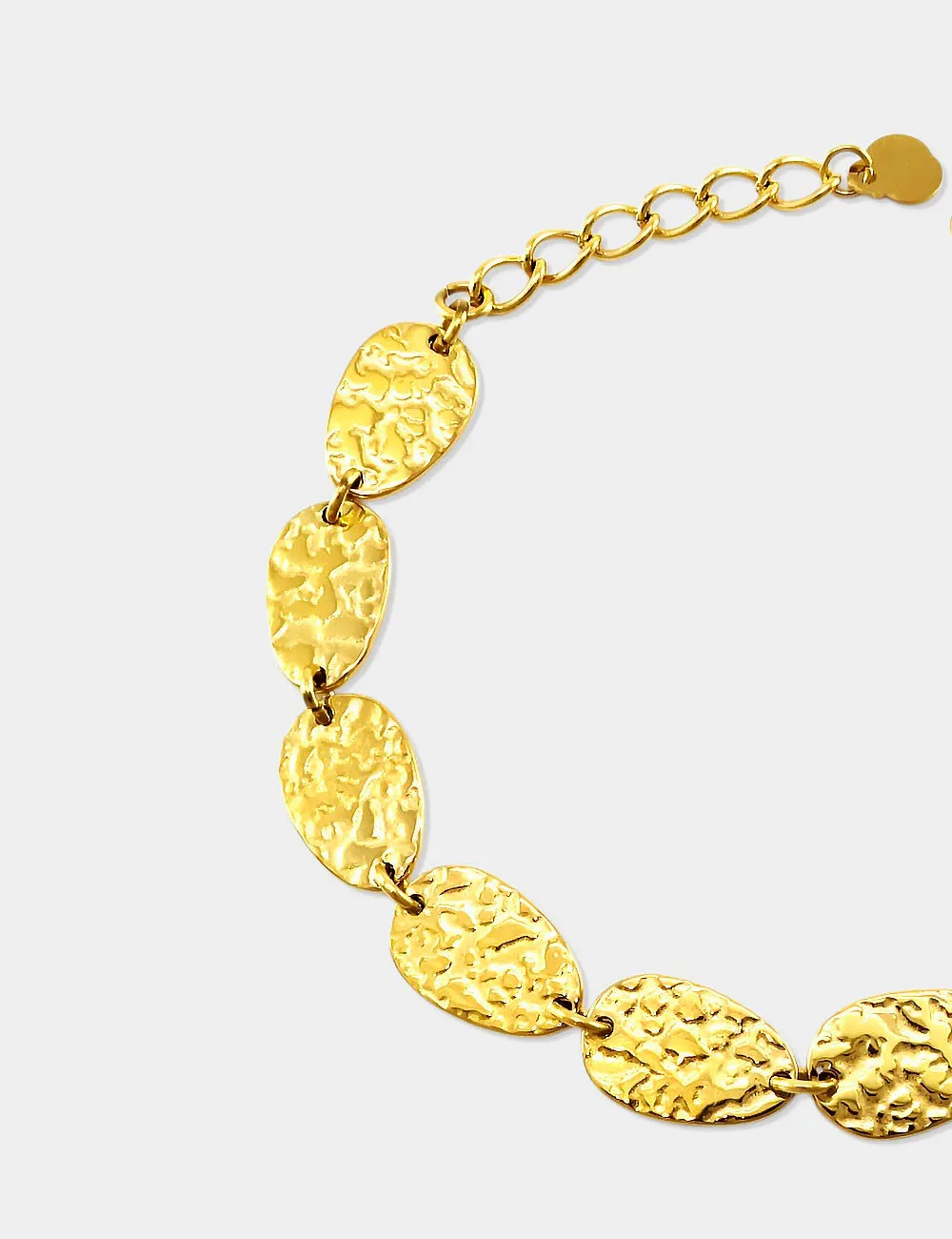 Alternative view of Pulsera Acero Chapas Doradas