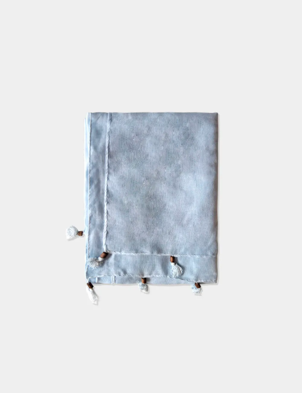 Pañuelo Liso Bolitas Azul