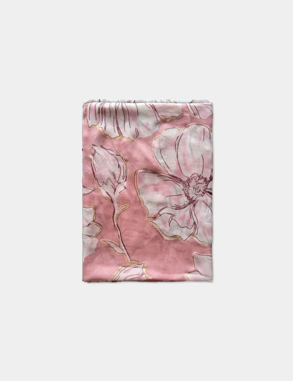 Pañuelo Estampado Flores Rosa