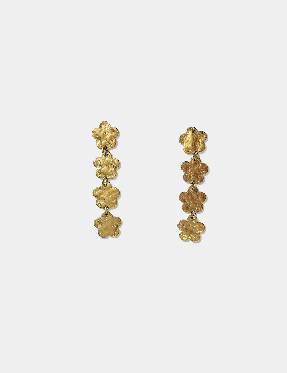 Pendientes Acero Flores Dorado