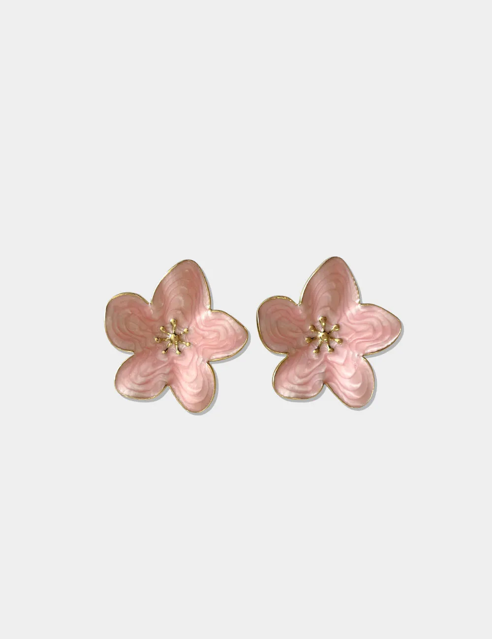 Pendientes Acero Flor Rosa