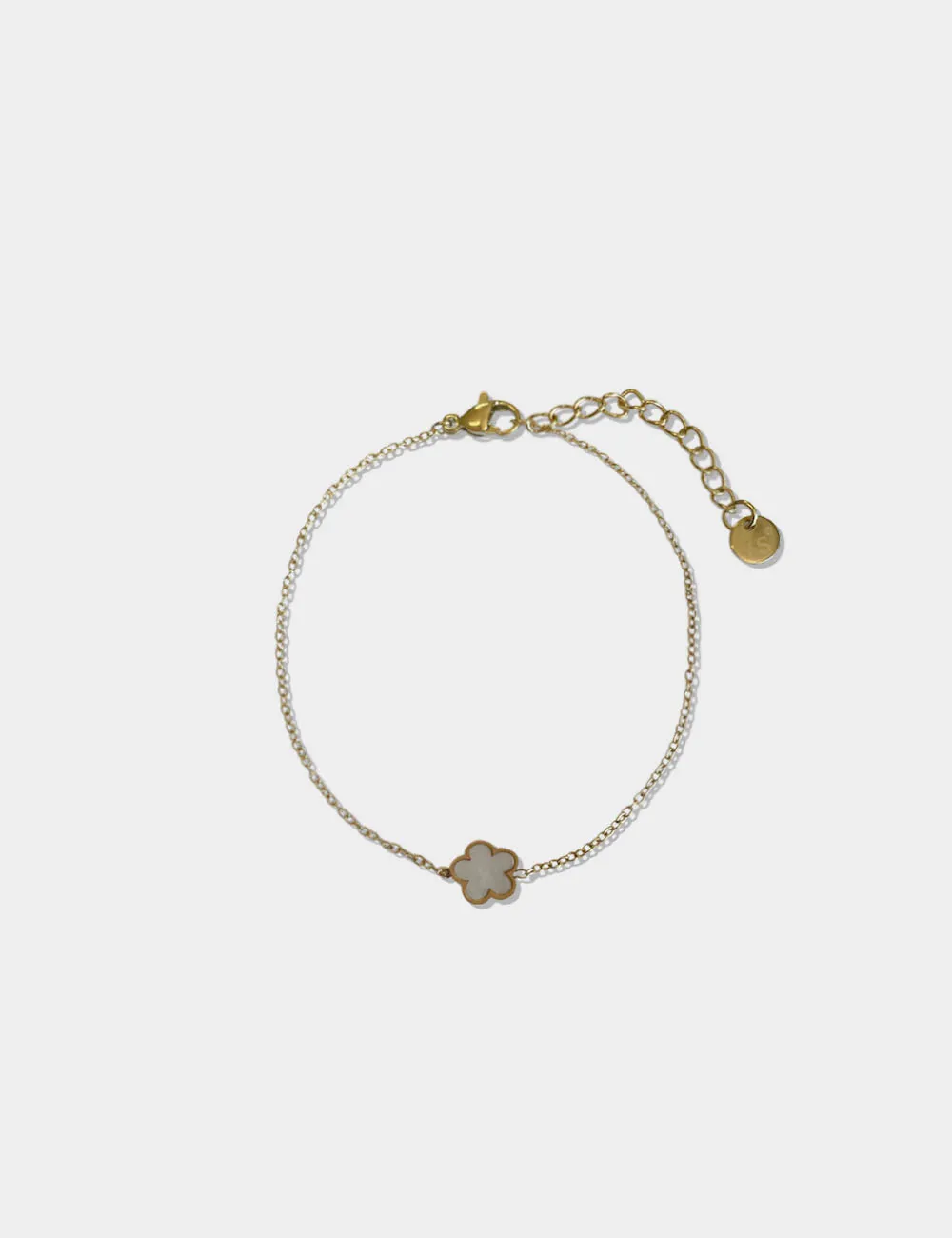 Pulsera Acero Flor Nacar