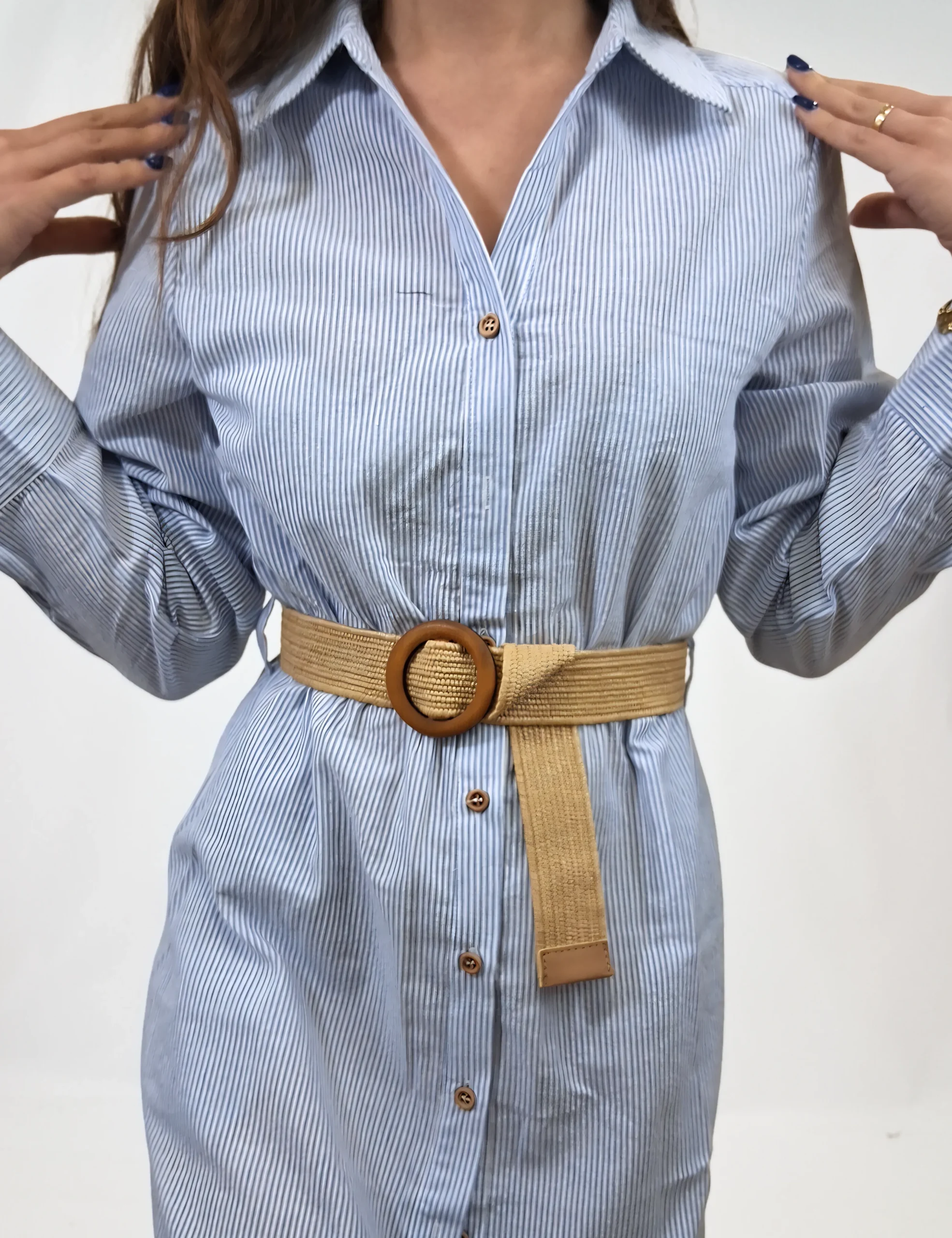 Alternative view of Vestido Camisero Rayas