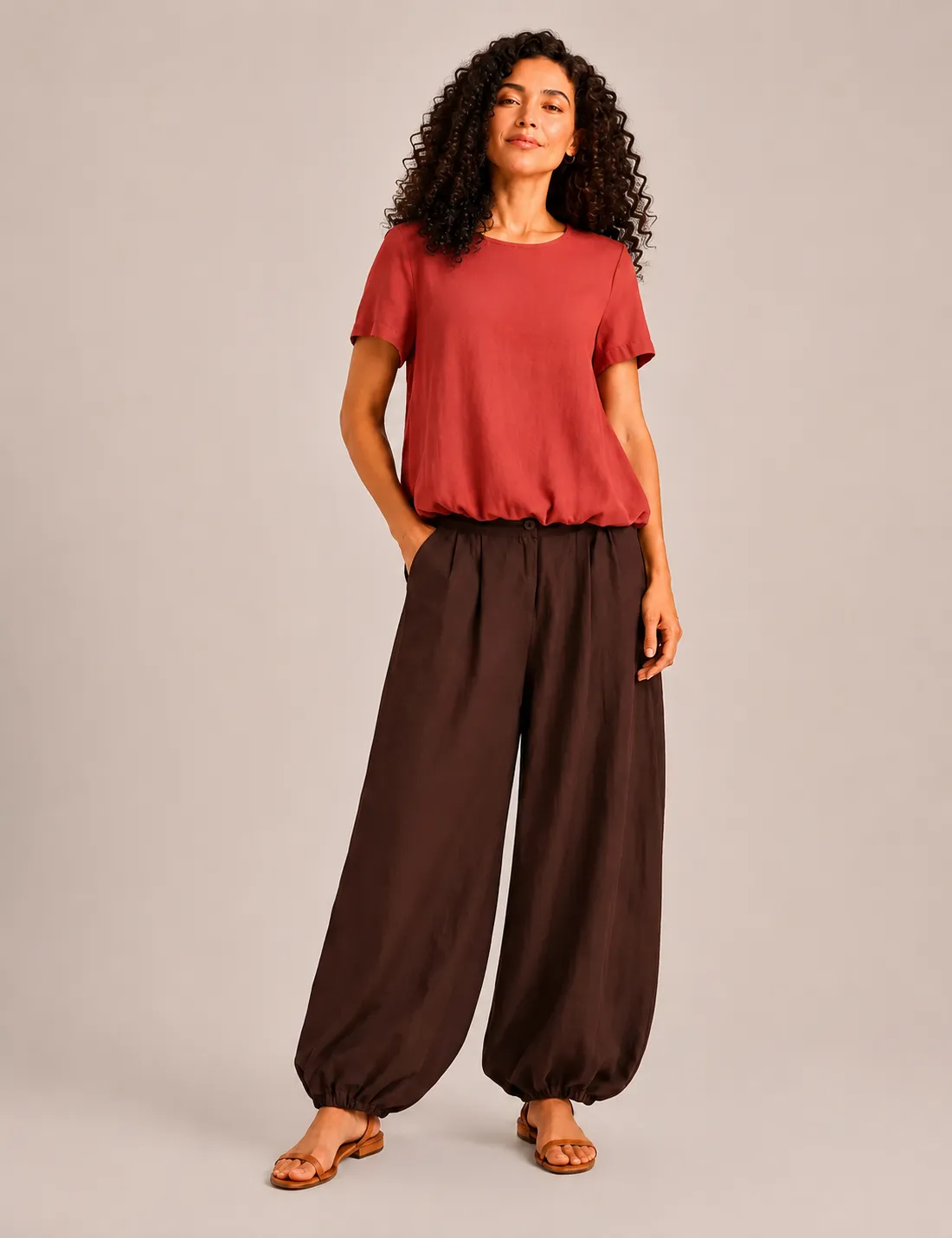 Alternative view of Blusa Globo Teja