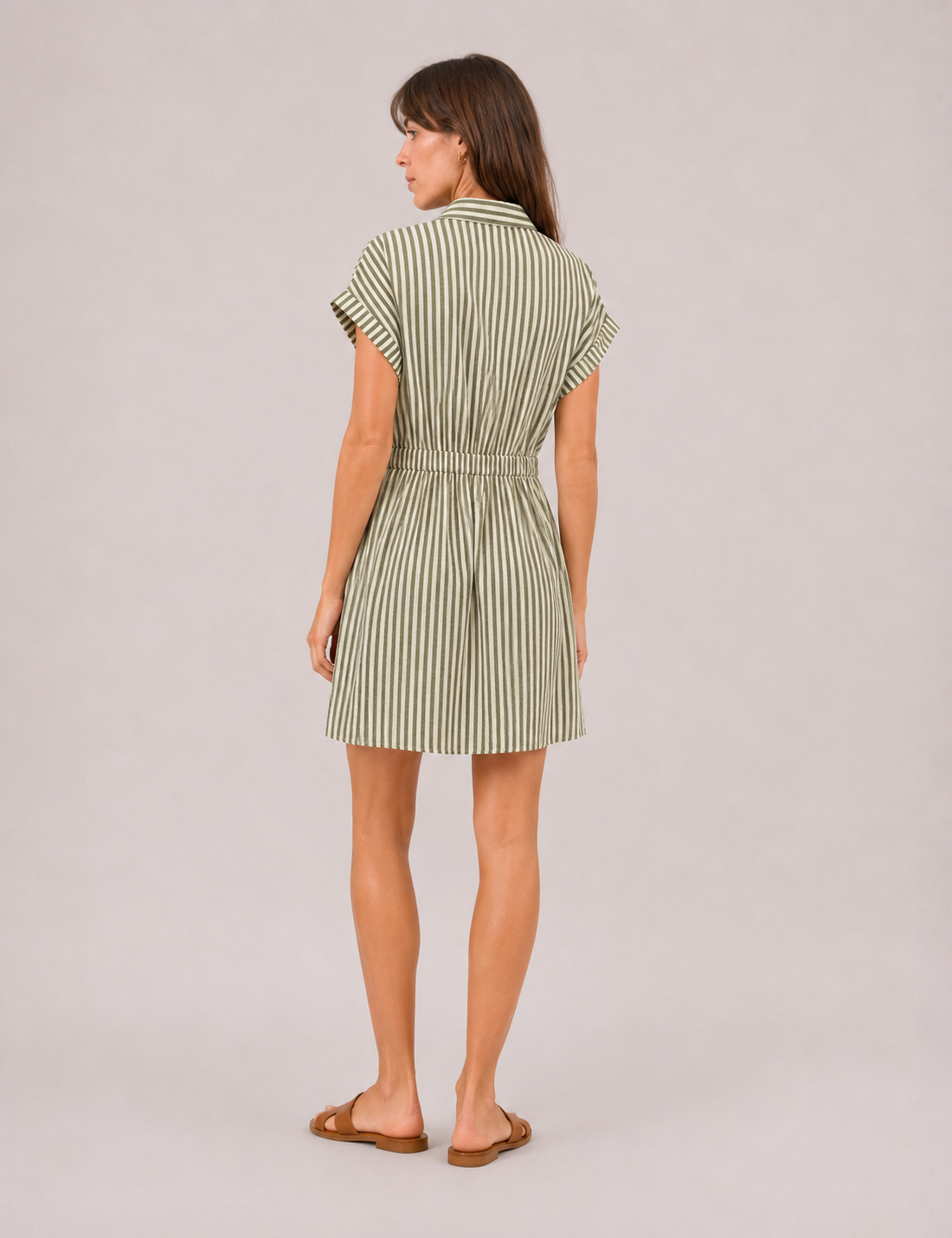 Alternative view of Vestido Rayas Verde