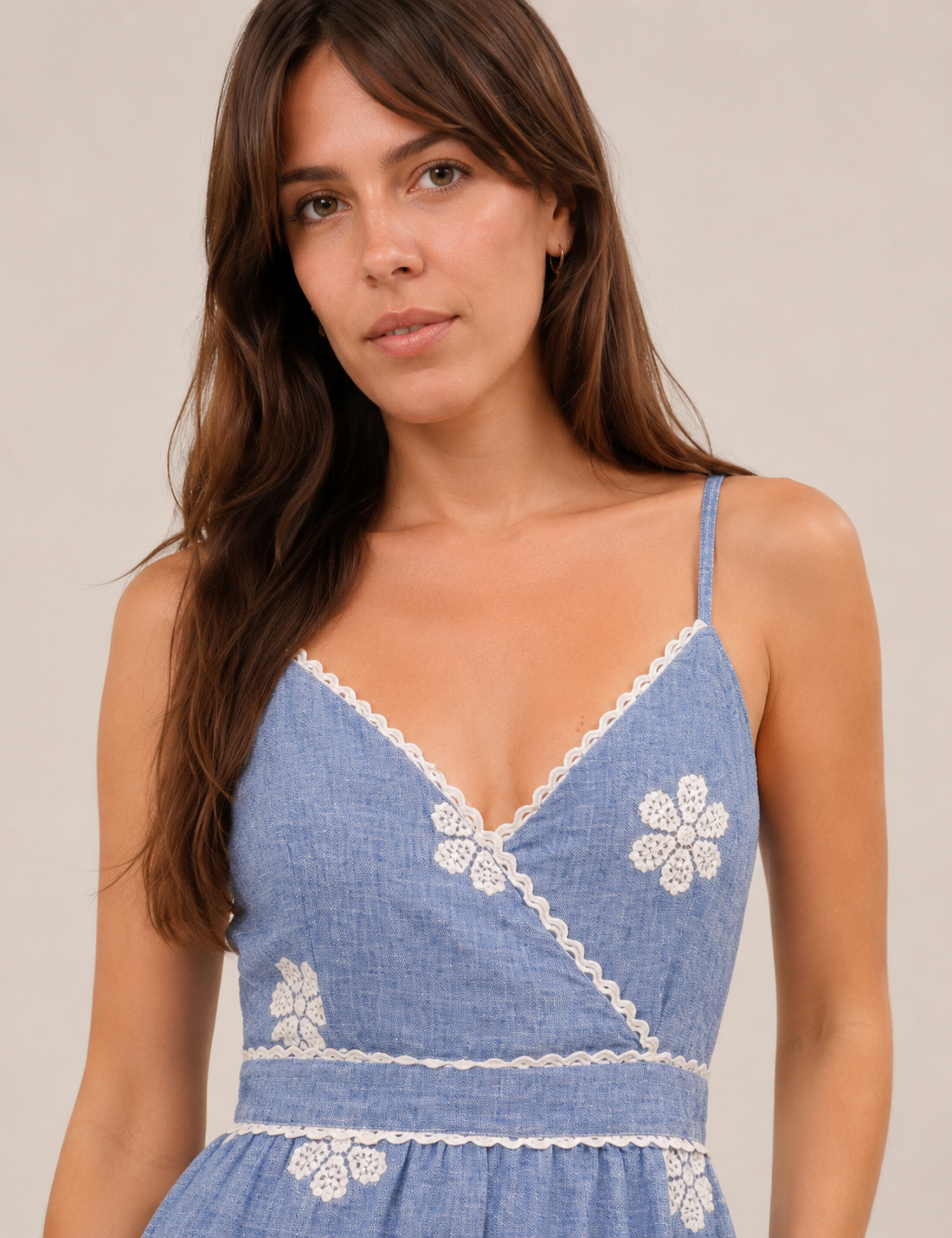 Alternative view of Vestido Maxi Flores Azul