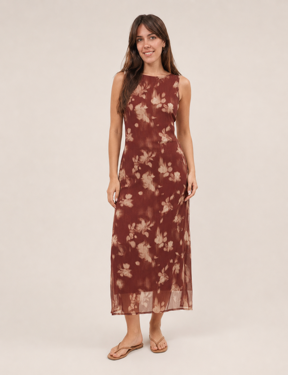 Vestido Gasa Teja