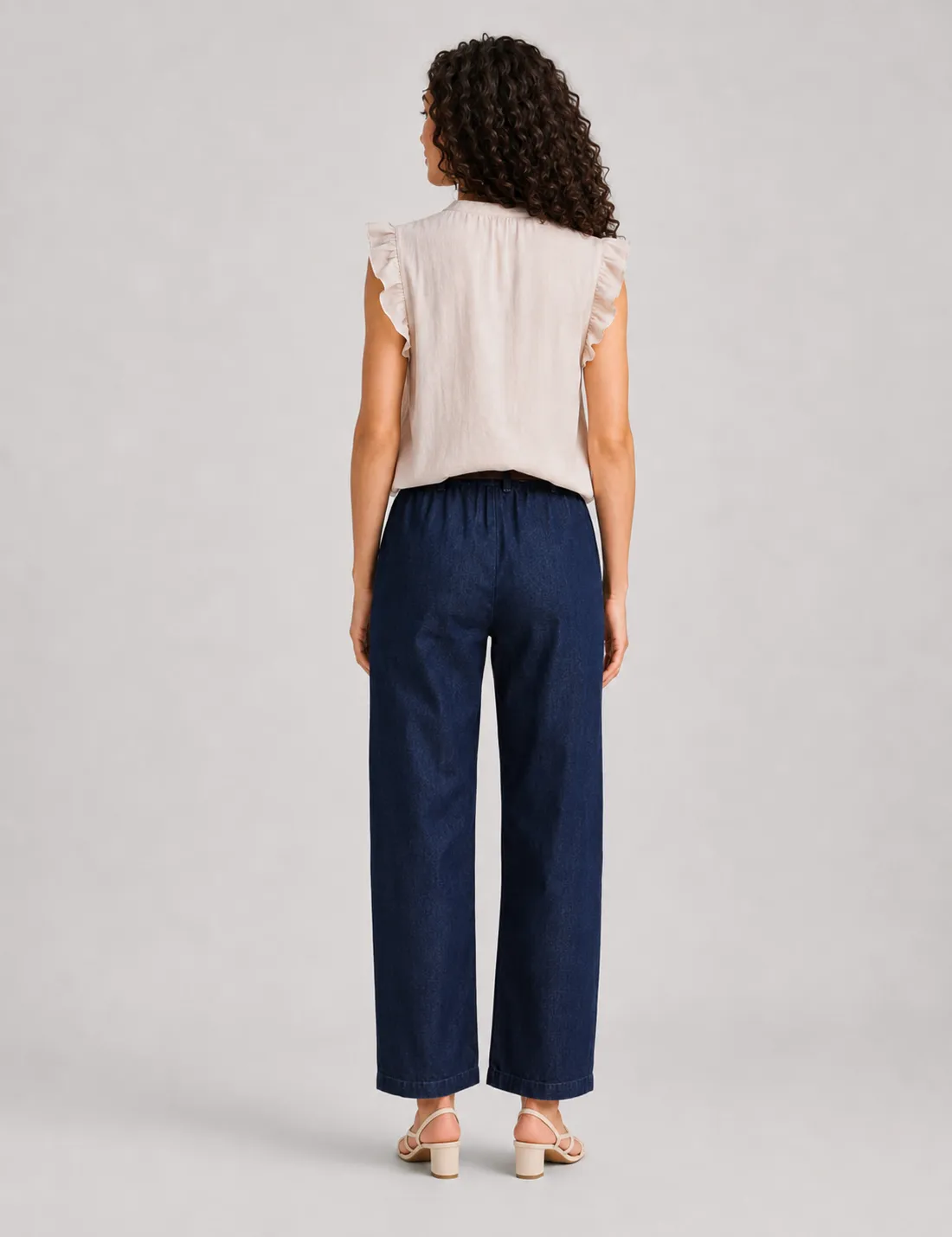 Alternative view of Camisa Manga Volantes Piedra