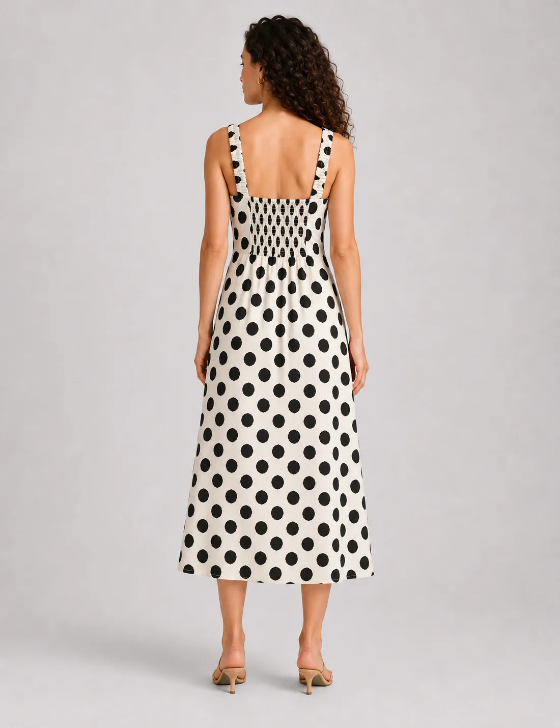 Alternative view of Vestido Evasé Lunares