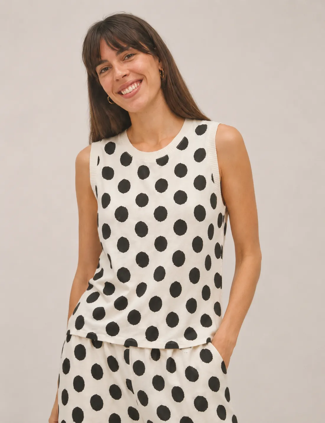Top Lunares Crema