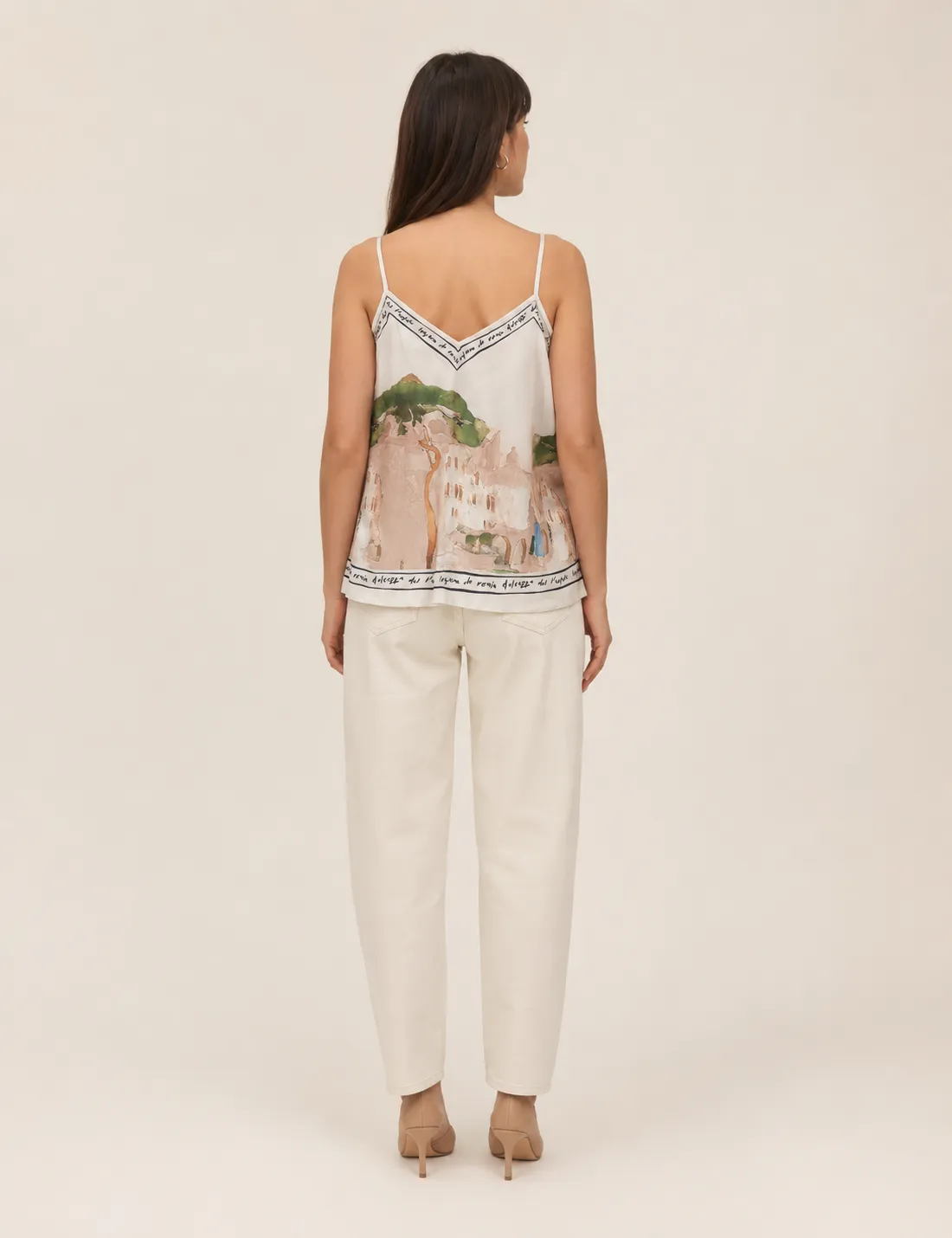 Alternative view of Top lencero Estampado Beige