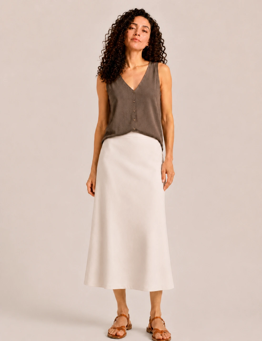 Falda Maxi Crema