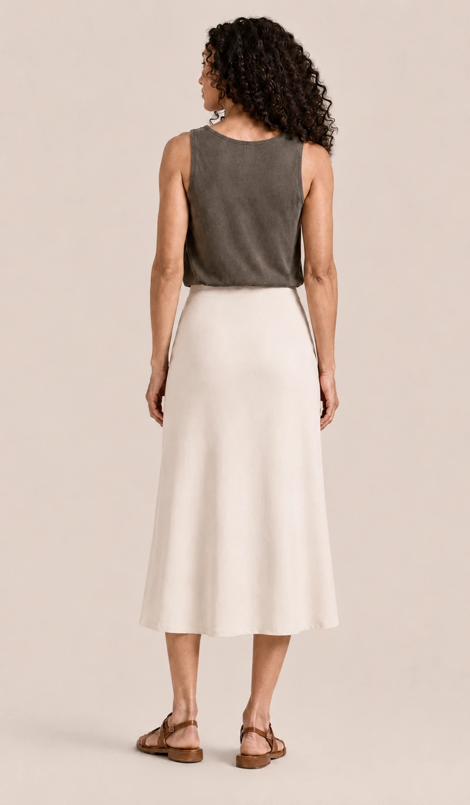 Alternative view of Falda Maxi Crema