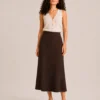 Falda Maxi Marrón