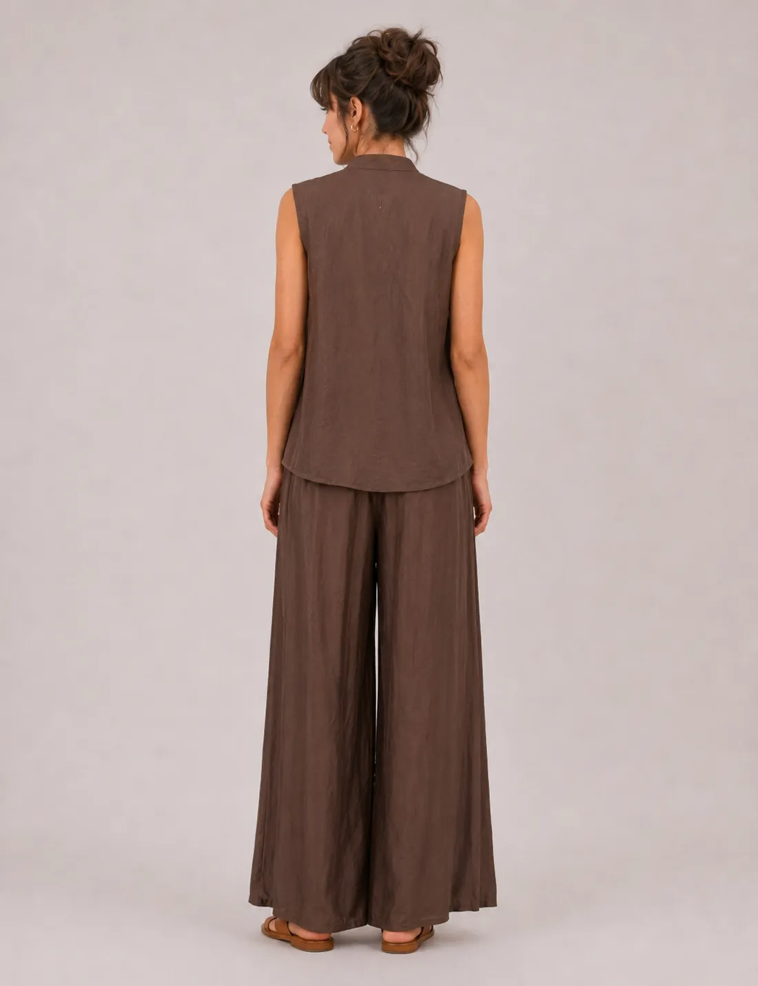 Alternative view of Blusa Botón Marrón