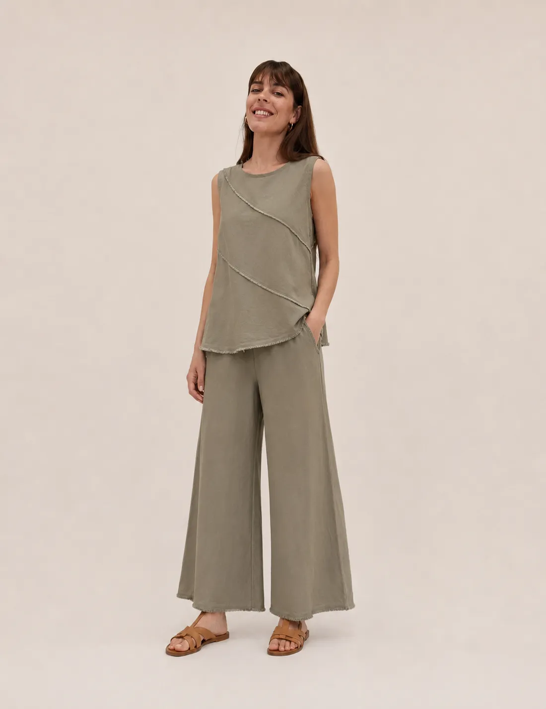 Pantalón Flecos Kaki