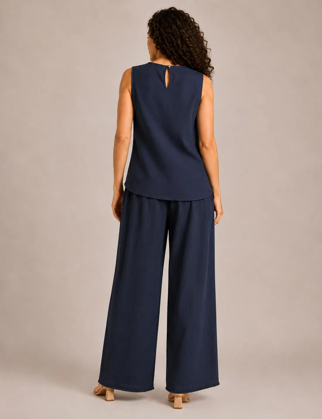 Alternative view of Blusa Flecos Marino