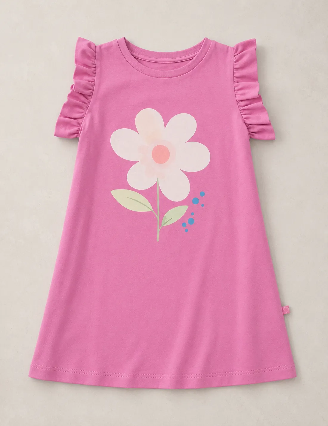 Alternative view of Vestido Volante Flor Malva