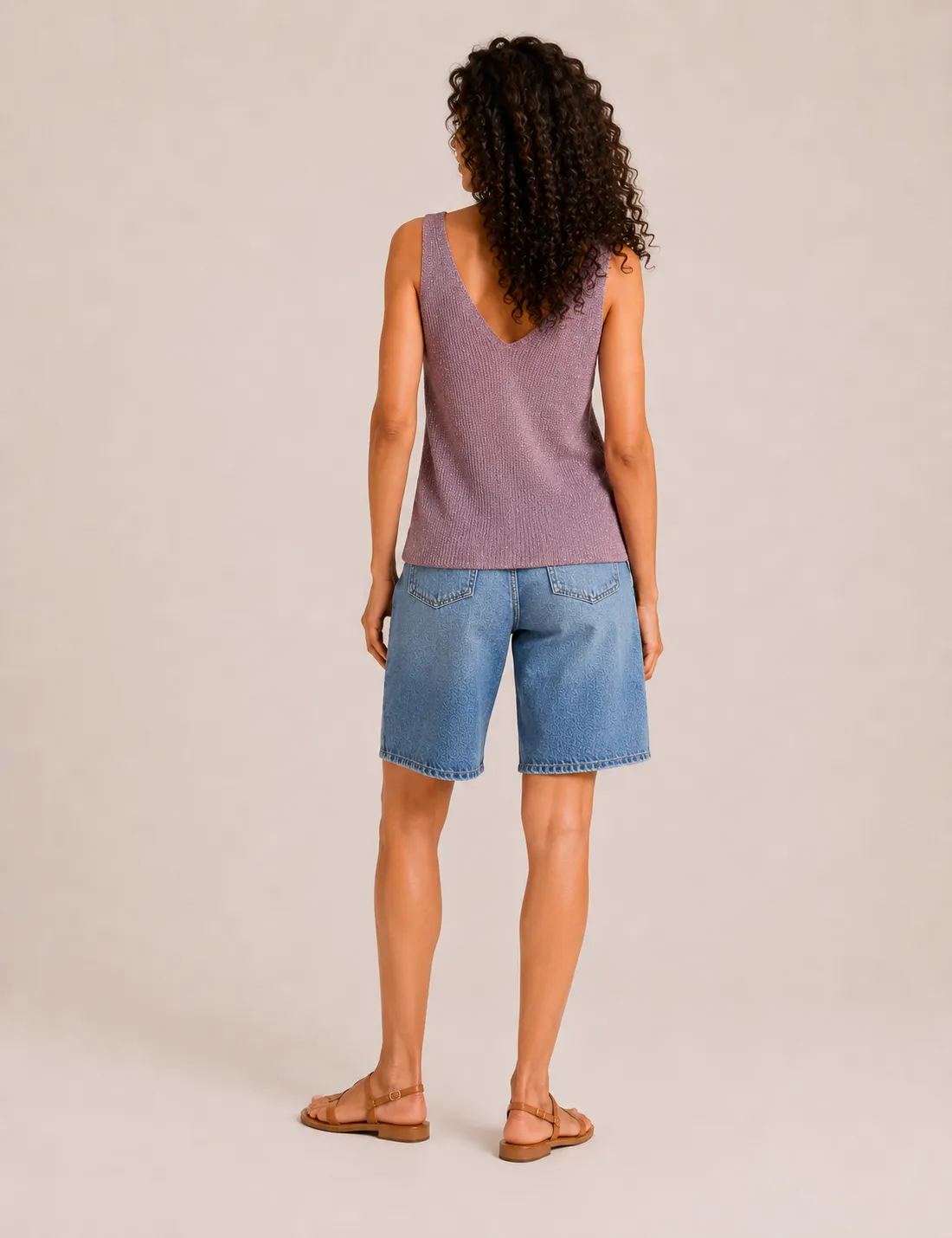 Alternative view of Top Lurex Malva