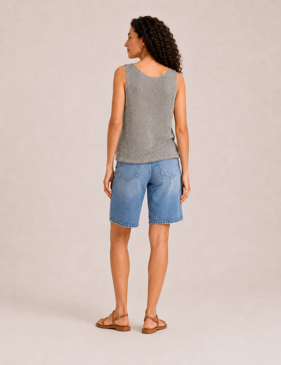 Alternative view of Top Lurex Kaki