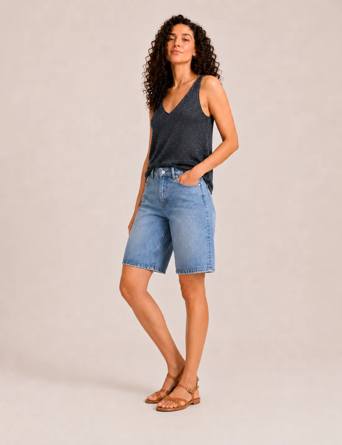 Top Lurex Marino