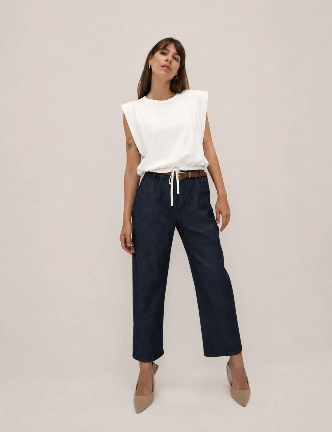 Alternative view of Blusa Goma Blanco