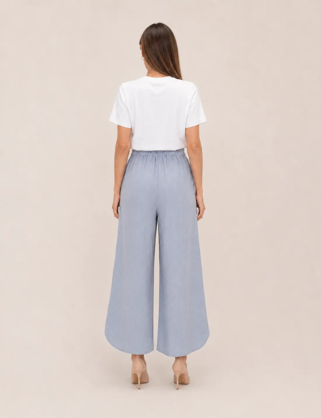 Alternative view of Pantalón Fluido Apertura Azul