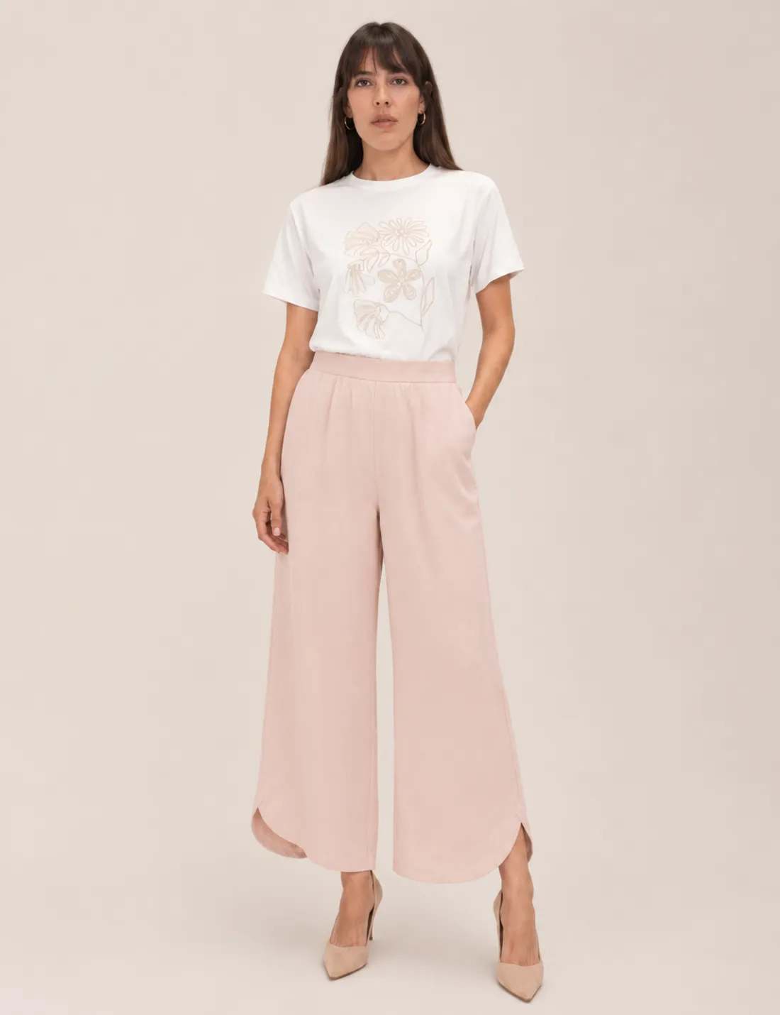 Pantalón Fluido Apertura Rosa