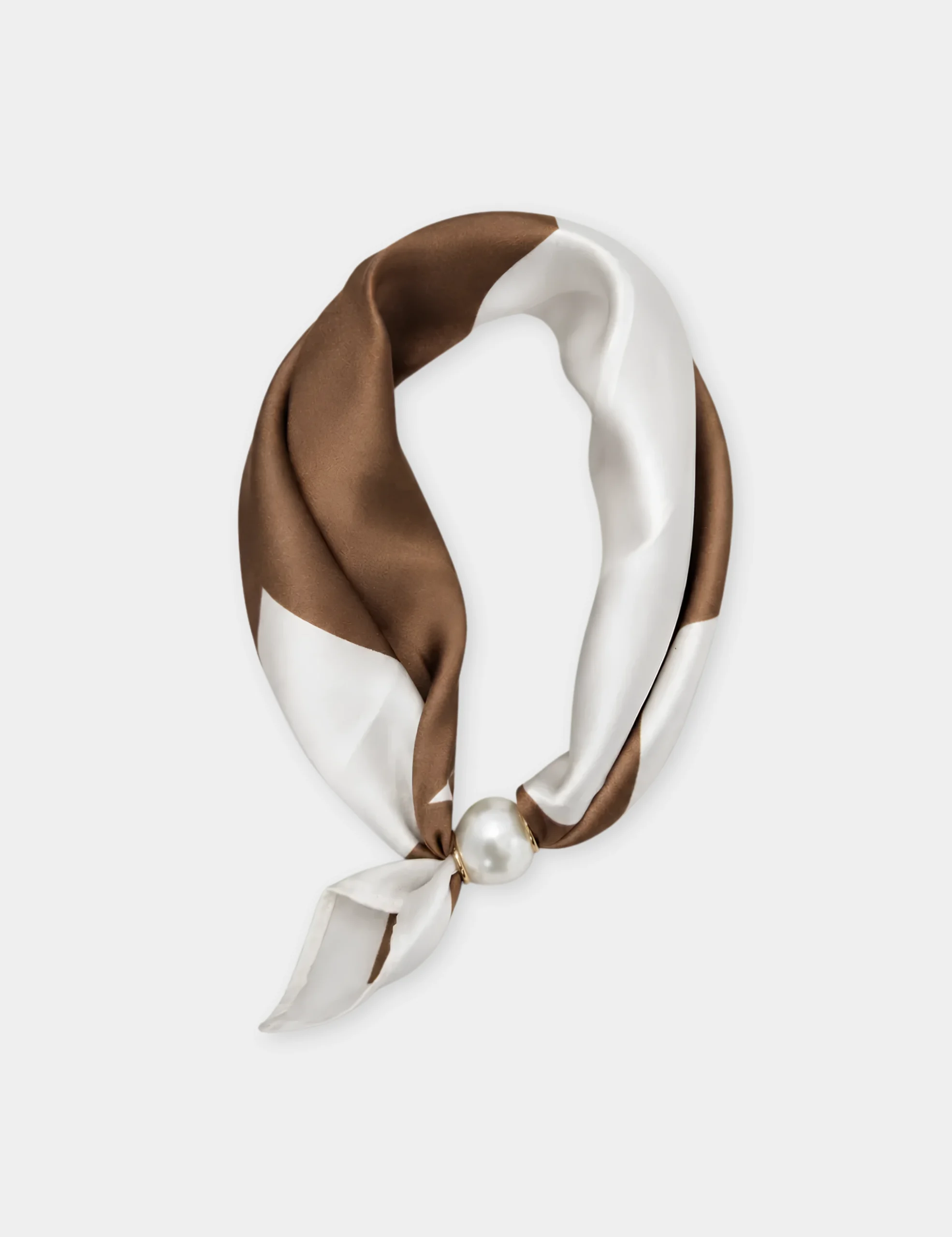 Pañuelo Perla Marrón/Crema