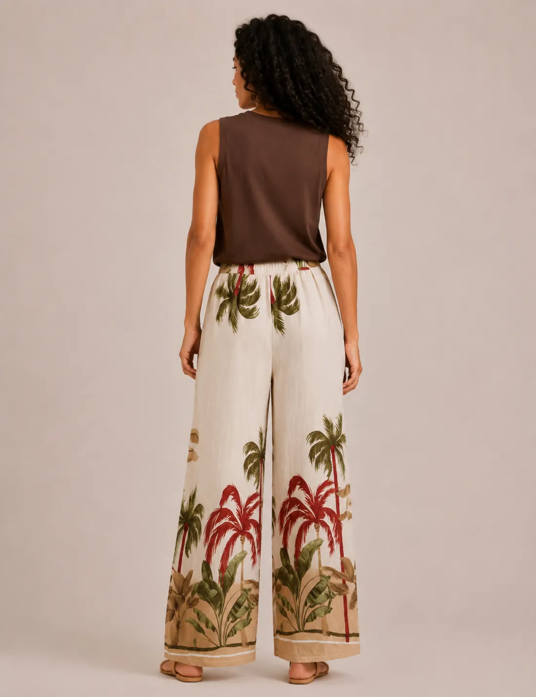 Alternative view of Pantalón Fluido Palmeras