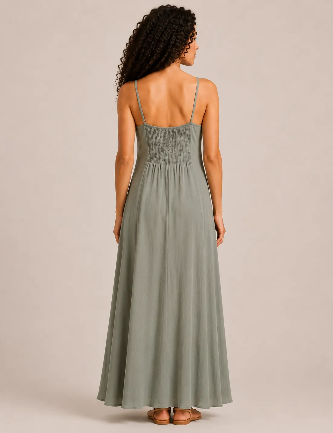 Alternative view of Vestido Maxi Raja Kaki