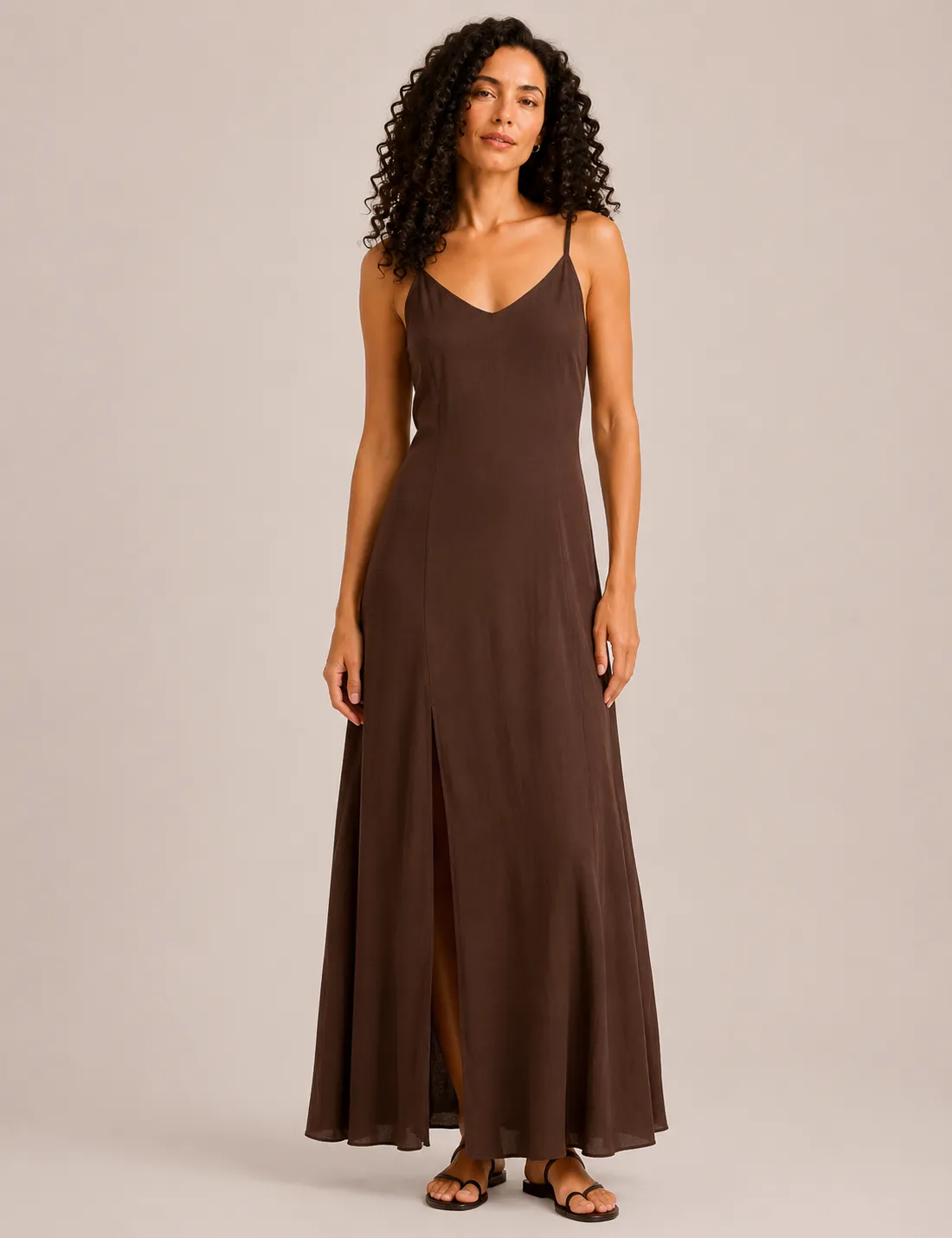 Vestido Maxi Raja Marrón