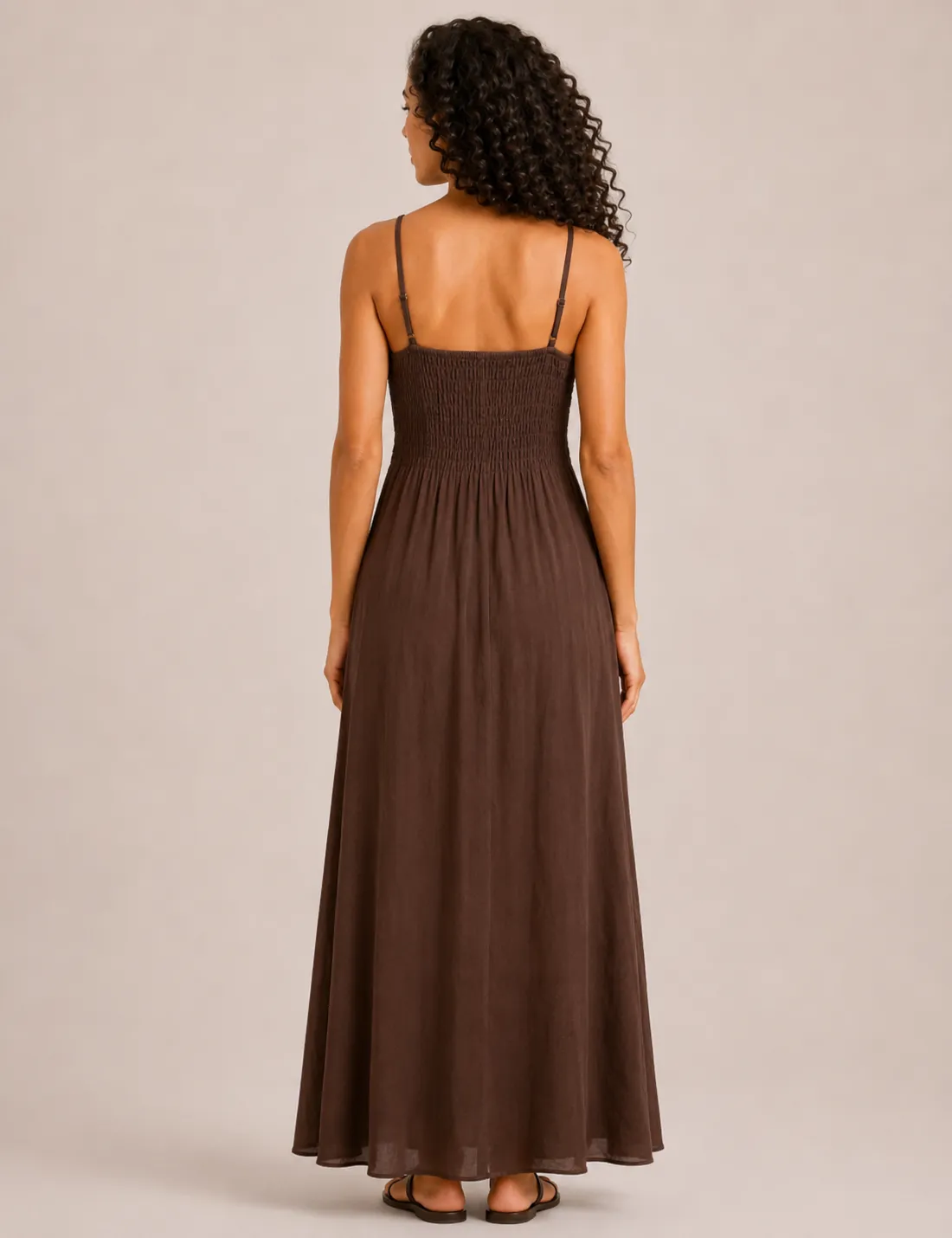 Alternative view of Vestido Maxi Raja Marrón
