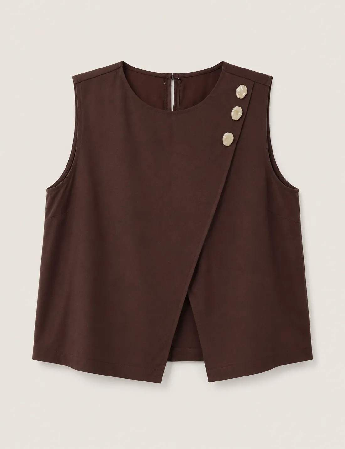Alternative view of Blusa Cruzada Marrón