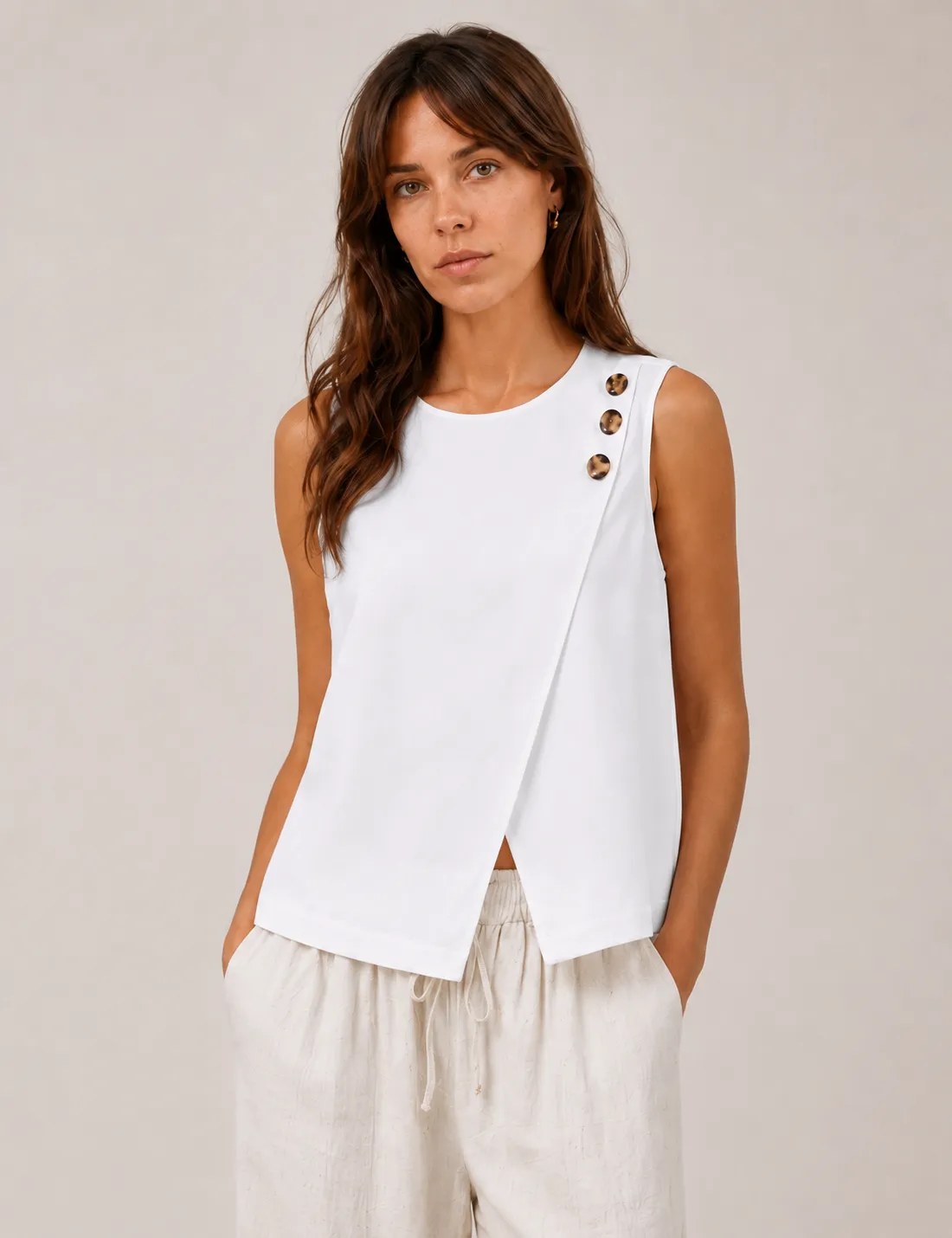 Blusa Cruzada Blanca