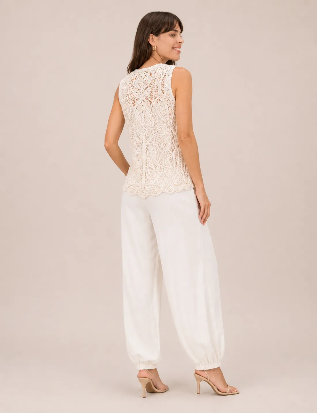 Alternative view of Chaleco Crochet Crema