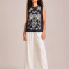 Blusa Bordada Marino