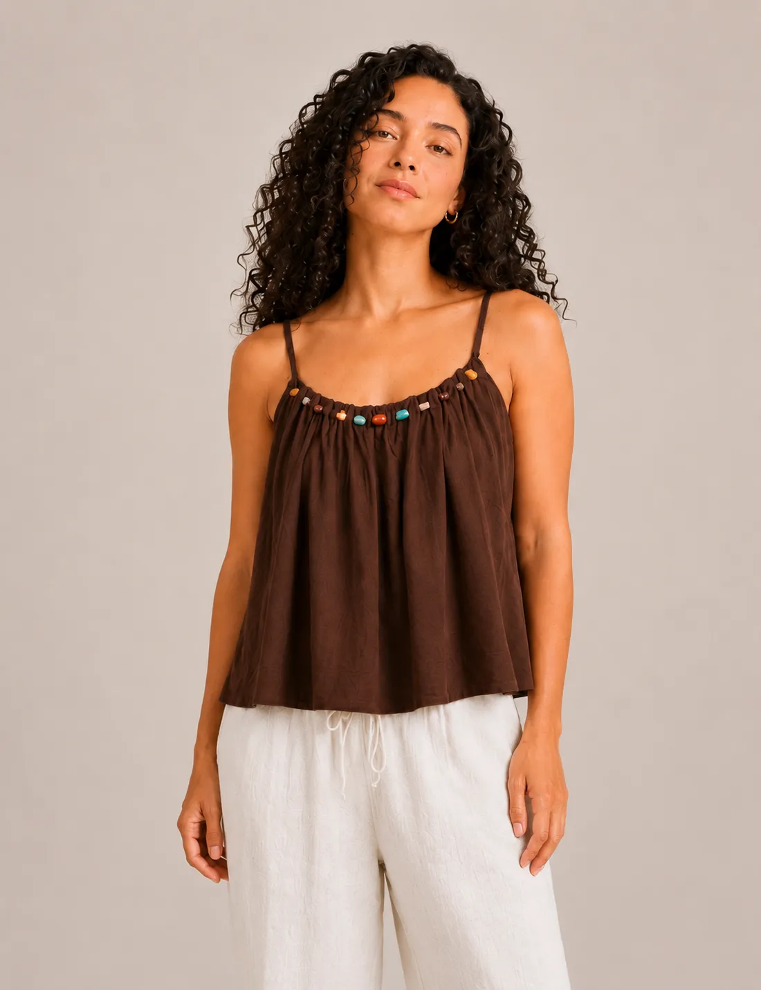 Blusa Piedras Marrón