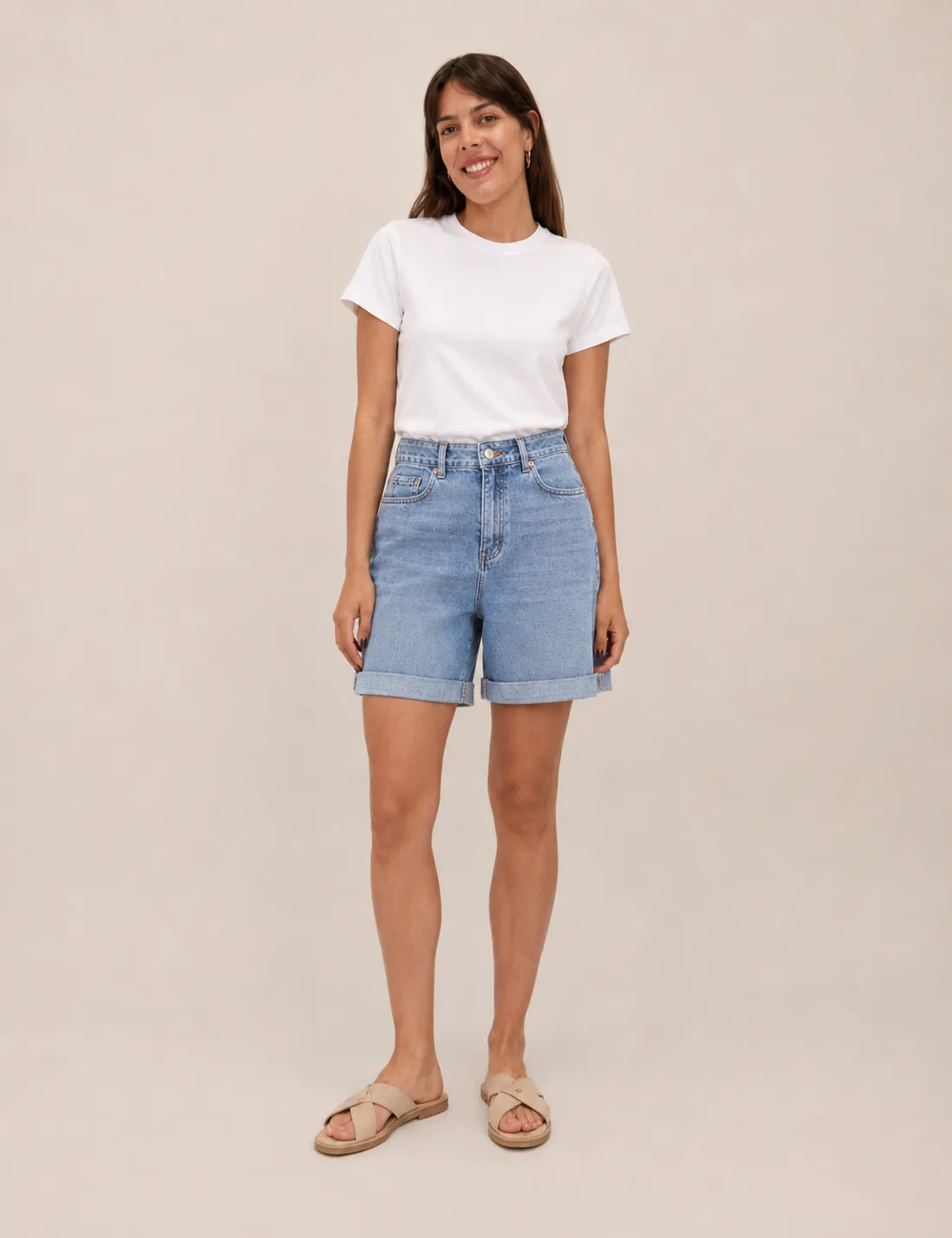 Short Denim Dobladillo