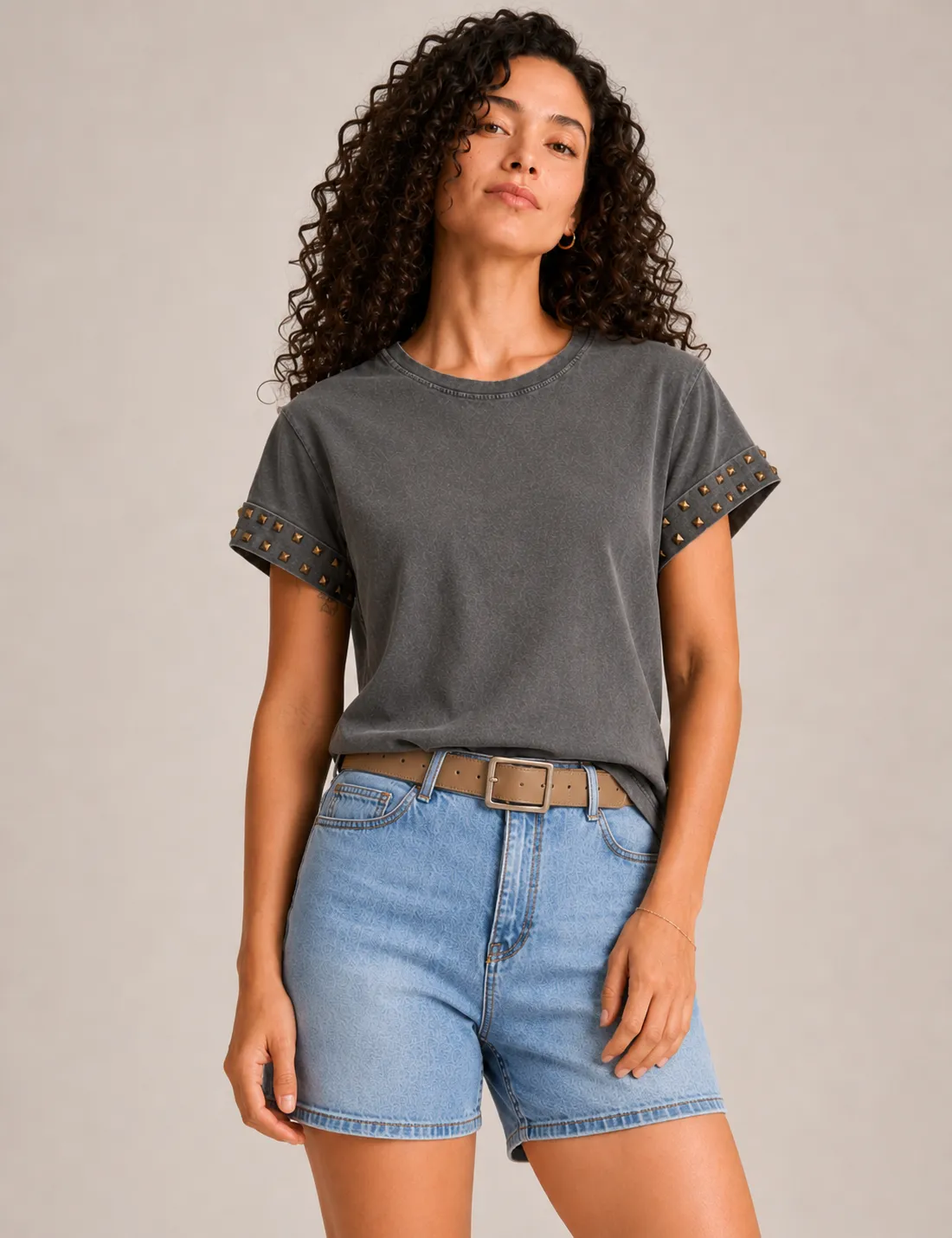 Camiseta Lavada Tachuelas Marengo