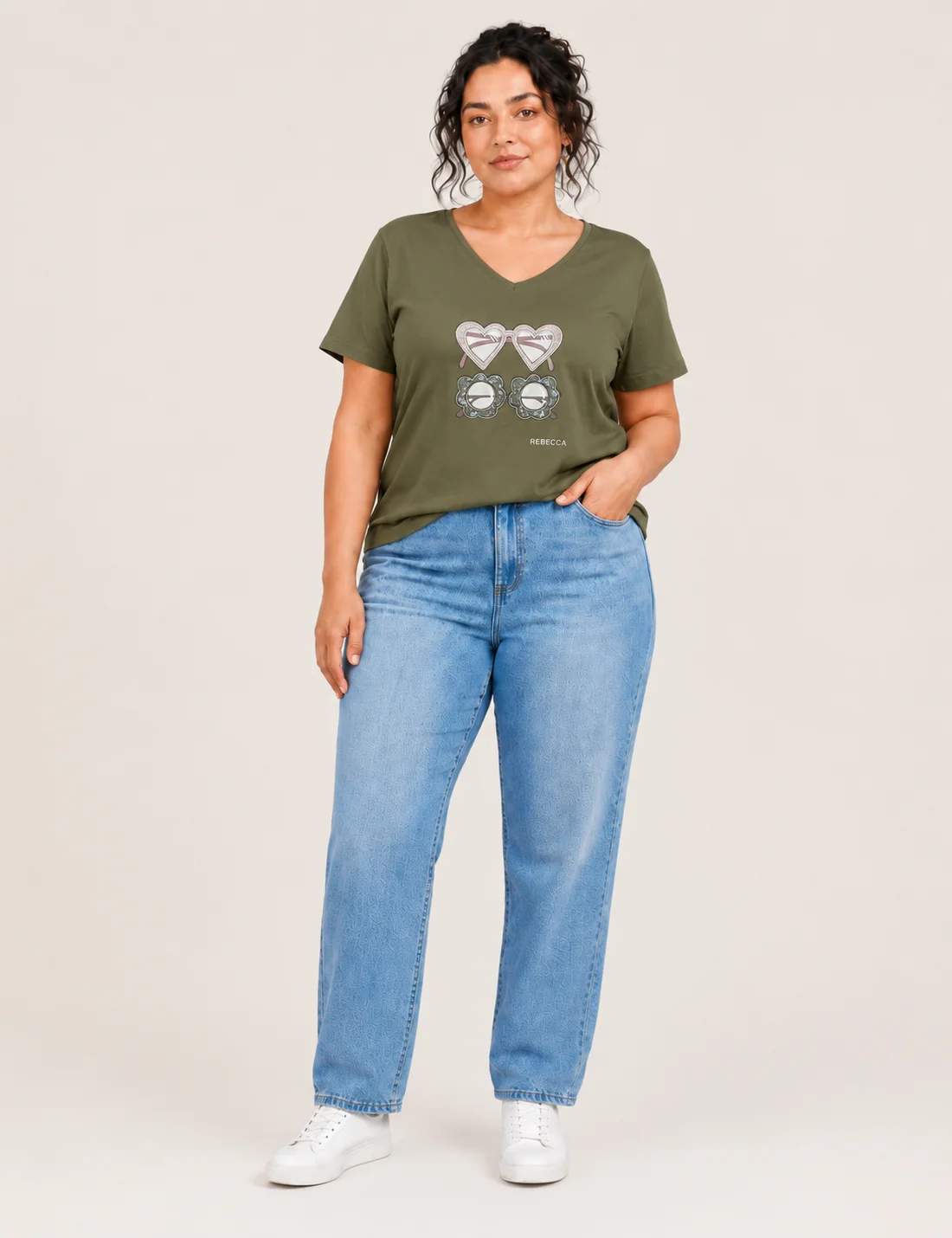 Camiseta Gafas Kaki