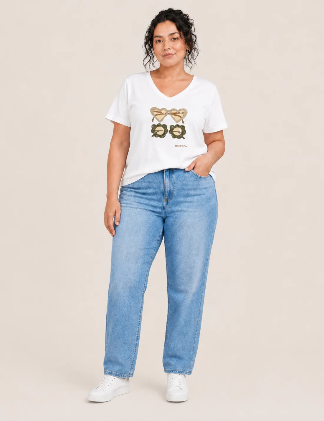 Camiseta Gafas Blanco