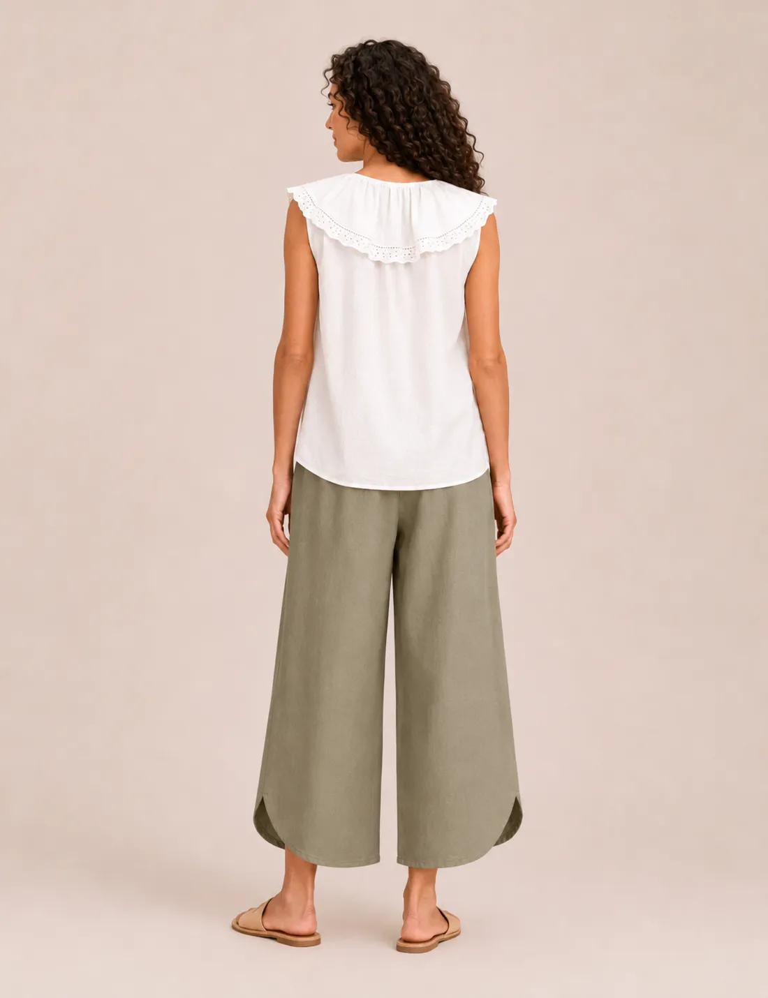 Alternative view of Blusa Volante Cuello Crema