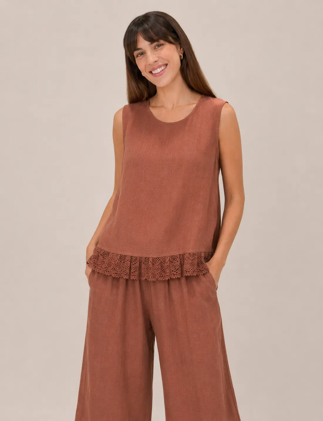 Blusa Puntilla Teja